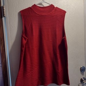 Dana Buchman Red Sleeveless Top XL